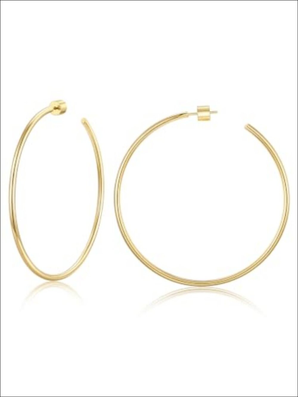 Thin 2mm Hoop Earrings Lightweight Stainless Steel Hypoallergenic